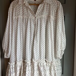 Free People Full Swing Mini Dress in Ivory Combo-small